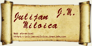 Julijan Miloica vizit kartica
